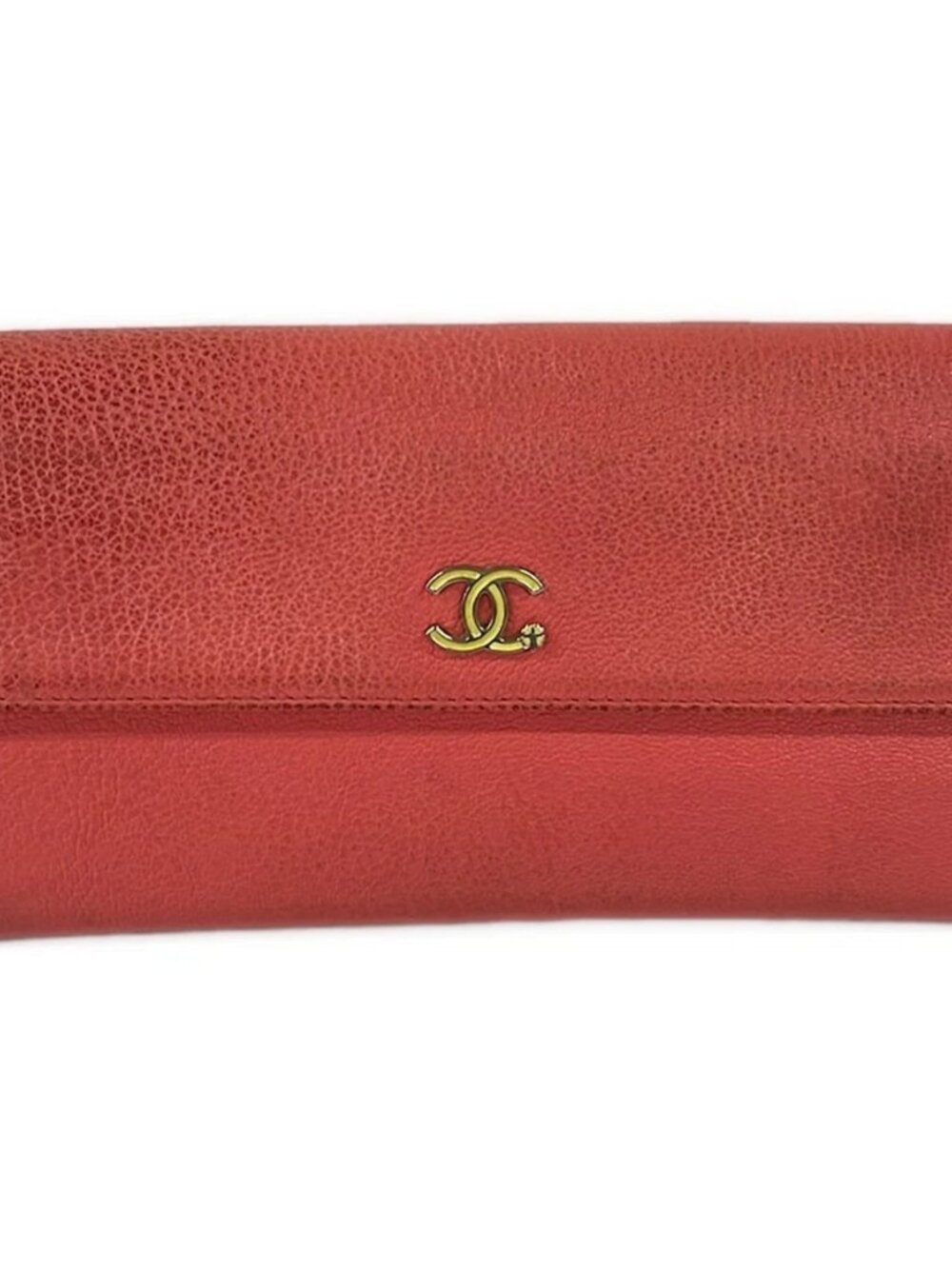 CHANEL Lucky Clover - Pink Goatskin Long Wallet